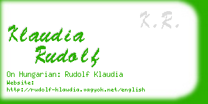 klaudia rudolf business card